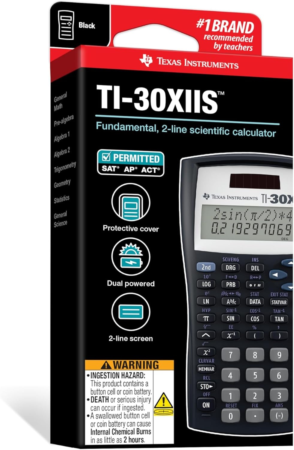 image:imageTI30XIIS Scientific Calculator Lavender LimitsBlack