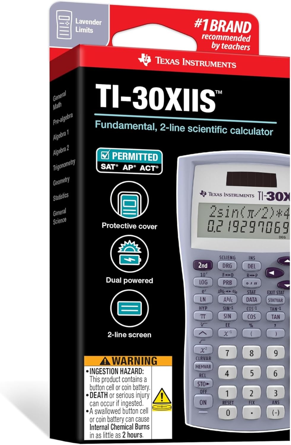 image:imageTI30XIIS Scientific Calculator Lavender LimitsLavender