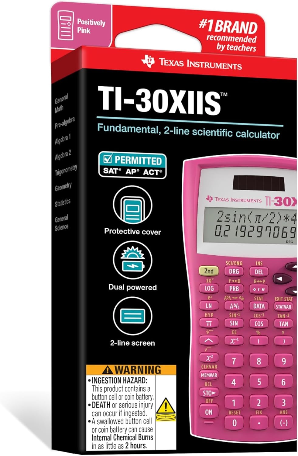 image:imageTI30XIIS Scientific Calculator Lavender LimitsPink