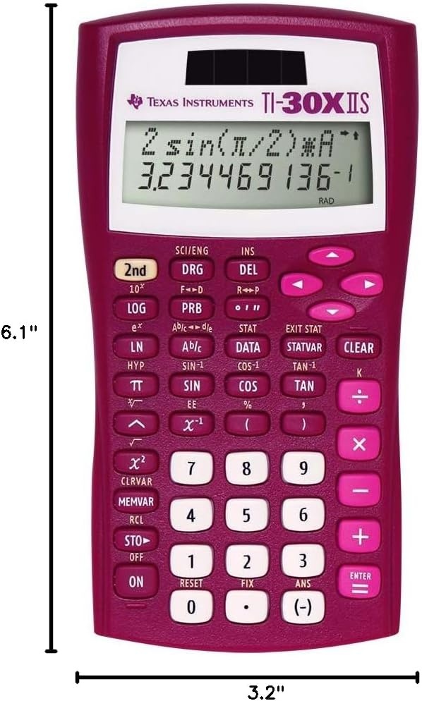 image:imageTI30XIIS Scientific Calculator Lavender LimitsRaspberry