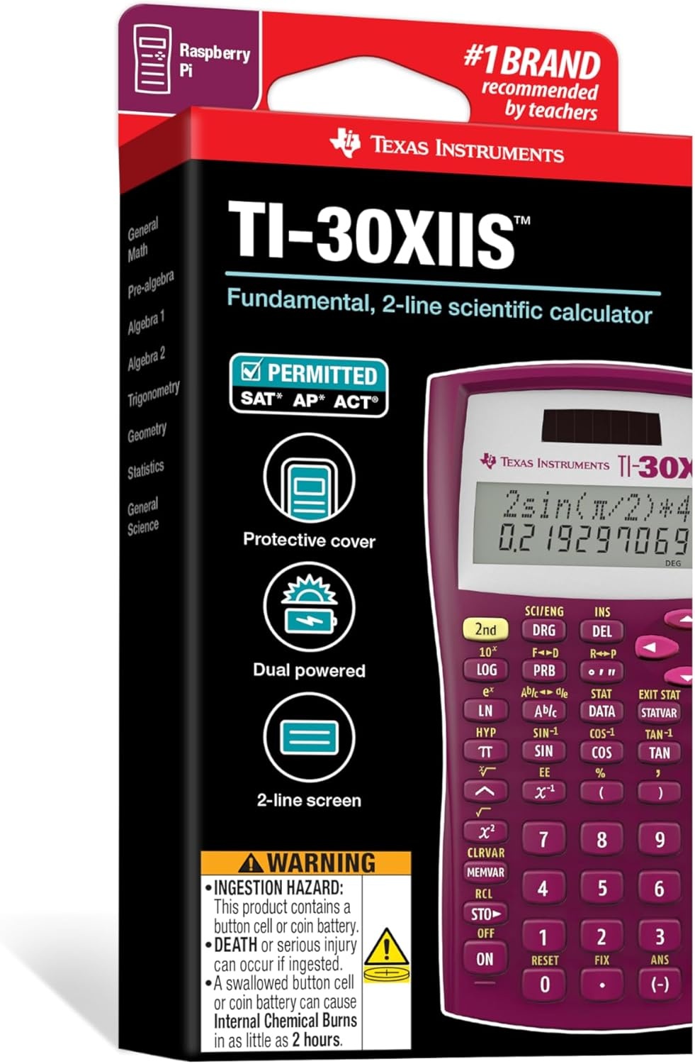 image:imageTI30XIIS Scientific Calculator Lavender LimitsRaspberry