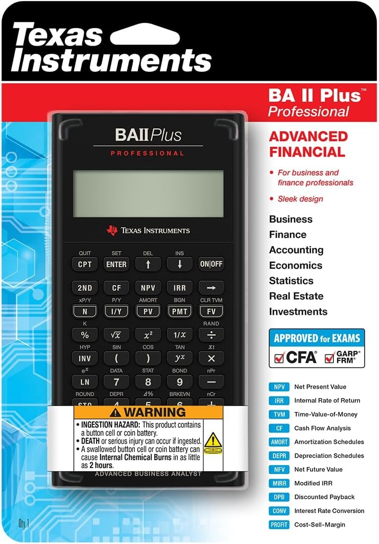 image:imageTexas Instruments BA II Plus Professional Financial Calculator