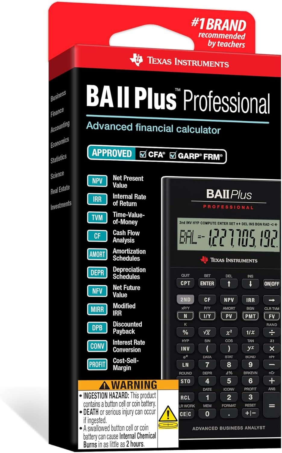 image:imageTexas Instruments BA II Plus Professional Financial Calculator