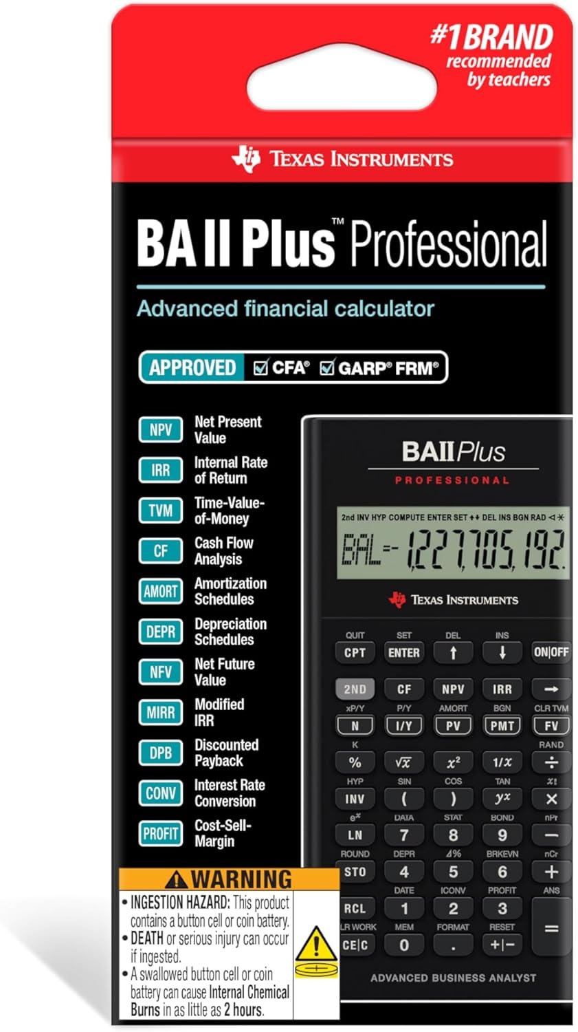 image:imageTexas Instruments BA II Plus Professional Financial Calculator