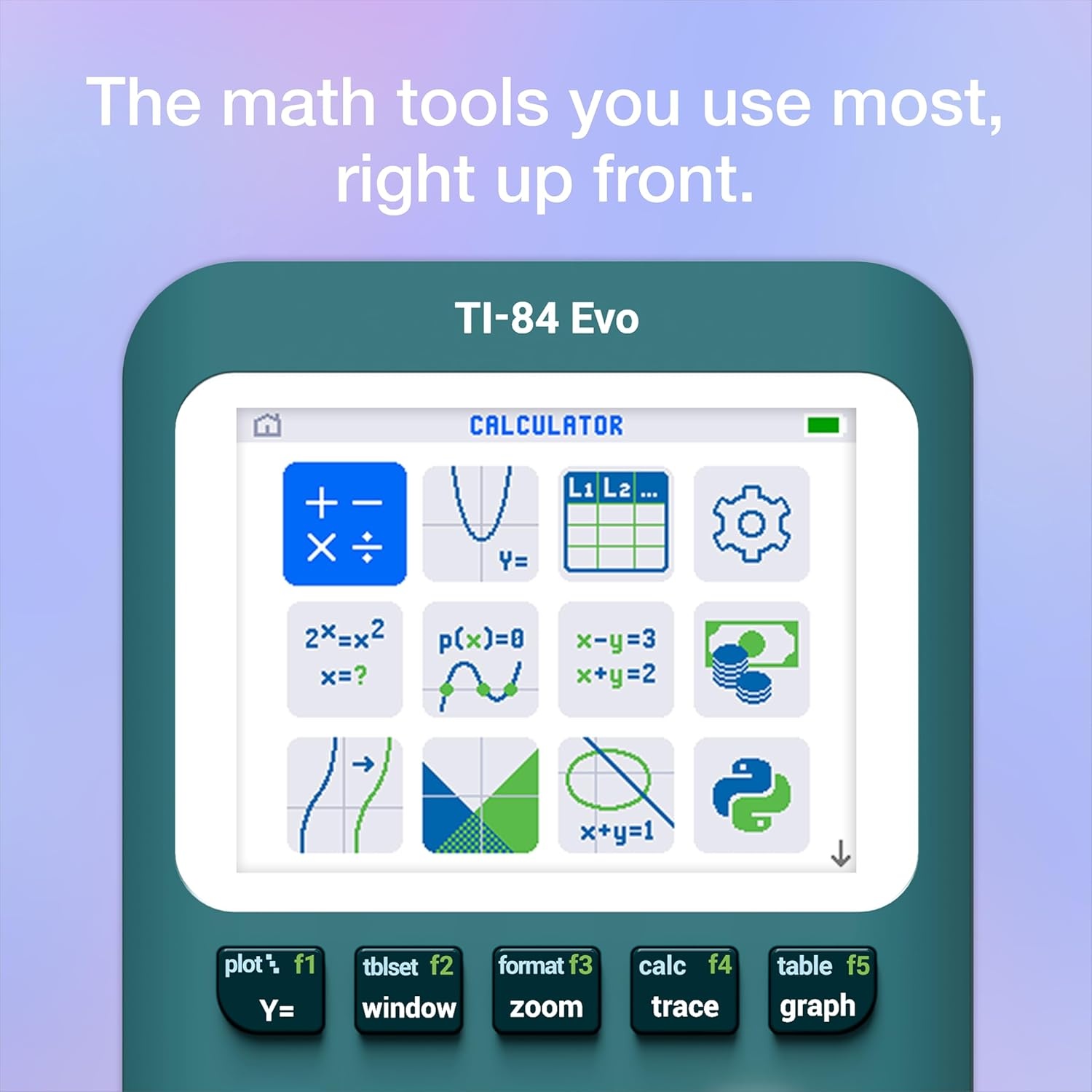 image:imageTexas Instruments Graphing CalculatorGreen Teal