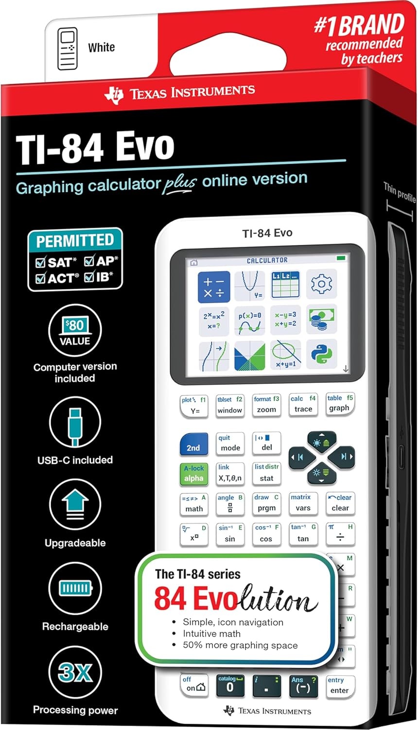 image:imageTexas Instruments Graphing CalculatorWhite