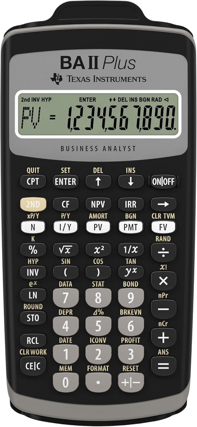 image:imageTexas Instruments IIBAPLTBL1L1 BA II Plus Financial Calculator Black small