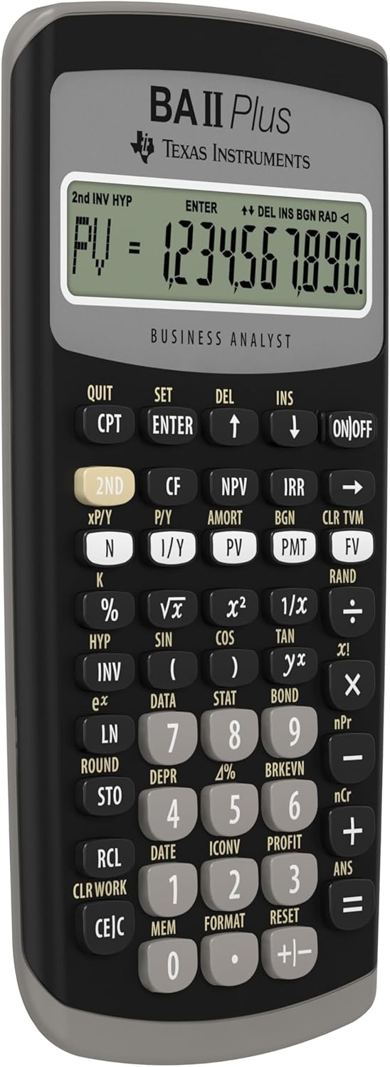 image:imageTexas Instruments IIBAPLTBL1L1 BA II Plus Financial Calculator Black small