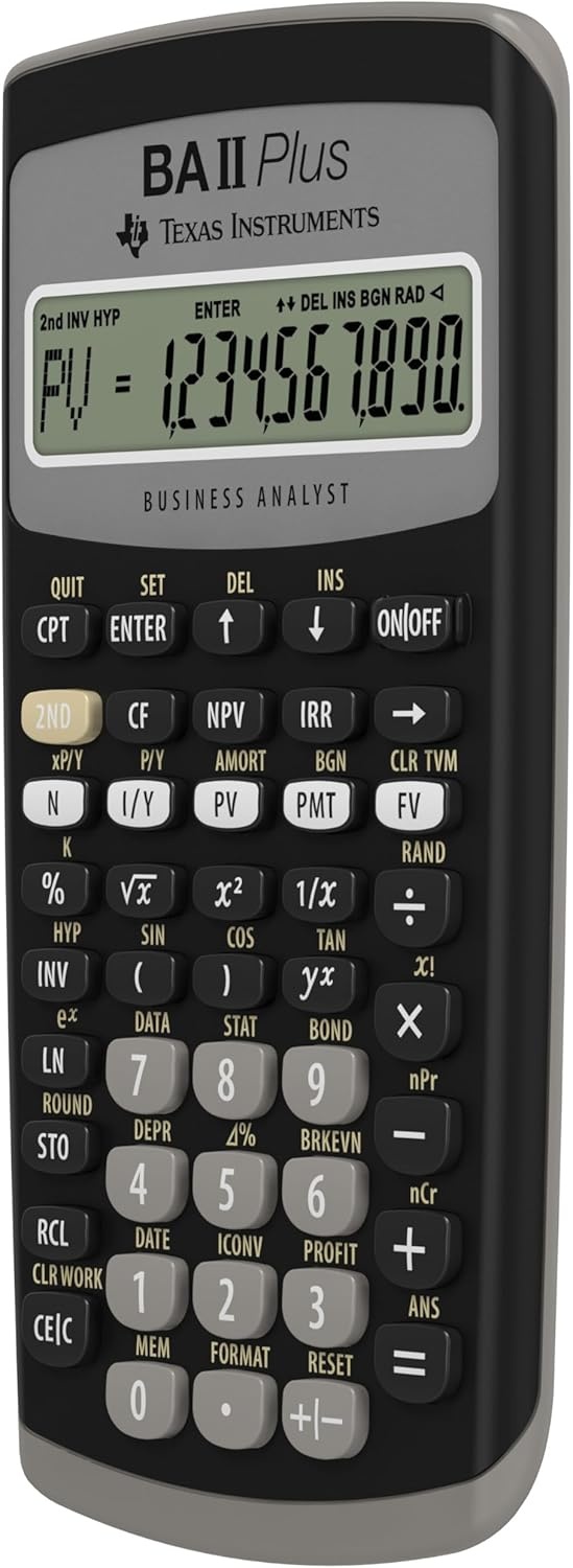 image:imageTexas Instruments IIBAPLTBL1L1 BA II Plus Financial Calculator Black small