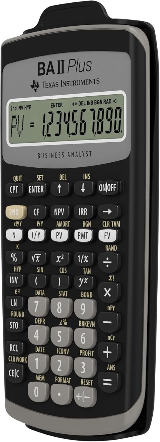image:imageTexas Instruments IIBAPLTBL1L1 BA II Plus Financial Calculator Black small