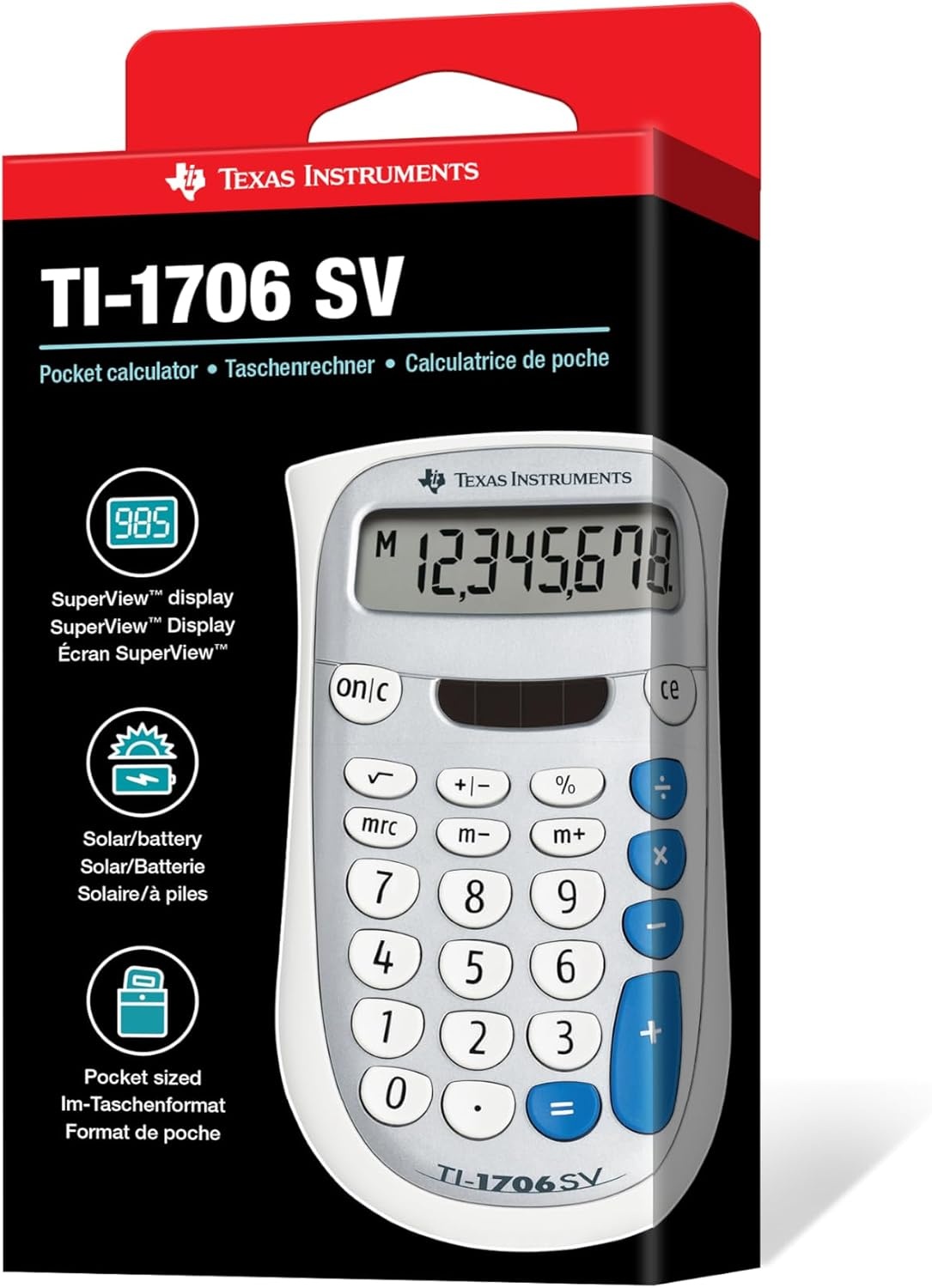 image:imageTexas Instruments TI1706 SV Standard Function Calculator1 Pack