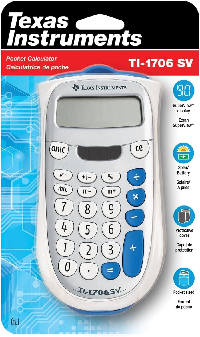 image:imageTexas Instruments TI1706 SV Standard Function Calculator12 Pack