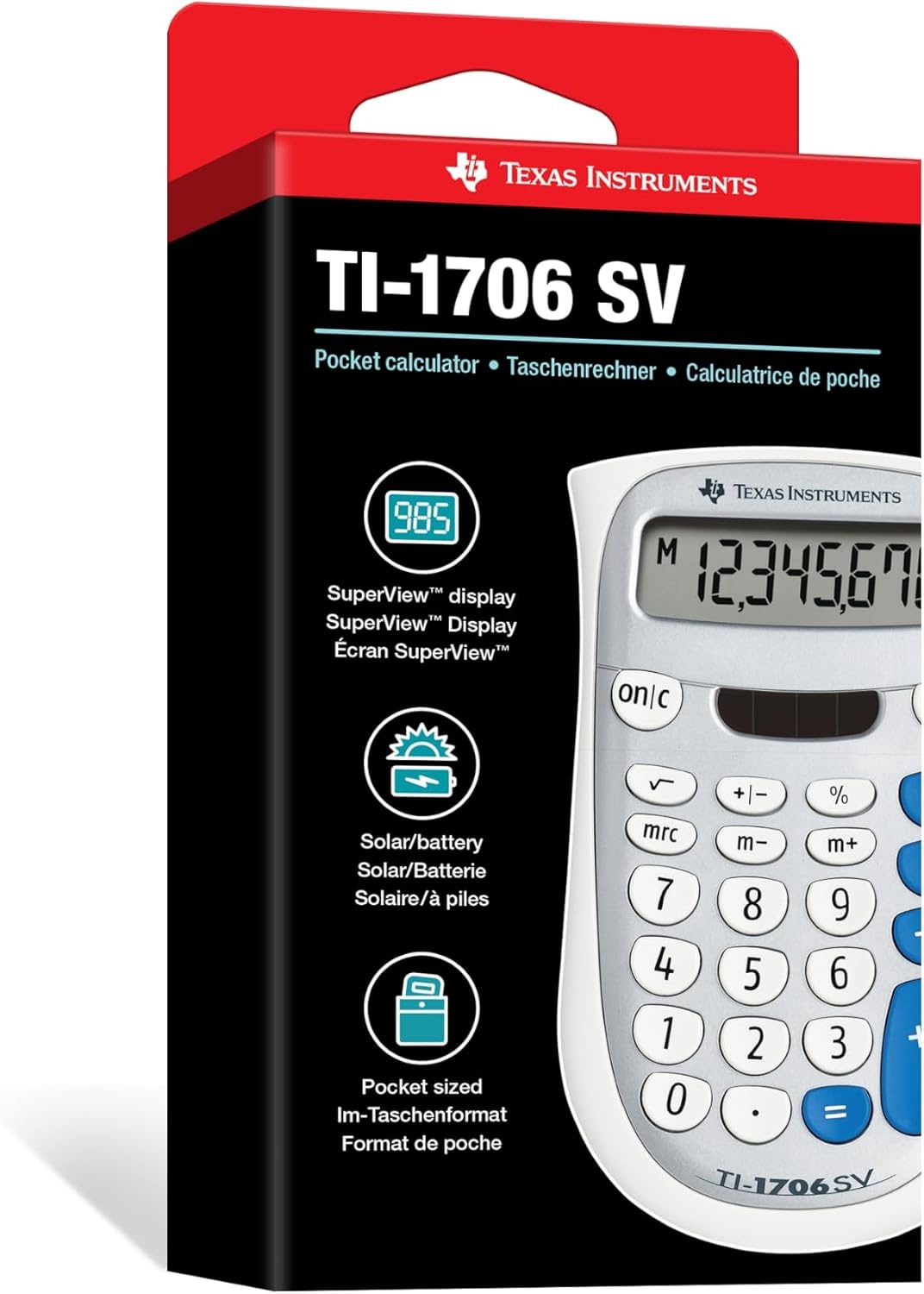 image:imageTexas Instruments TI1706 SV Standard Function Calculator12 Pack