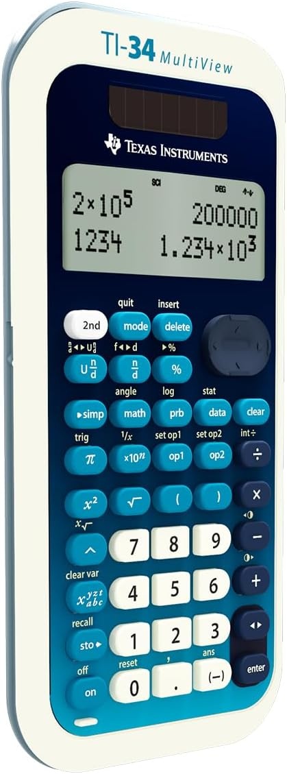 image:imageTexas Instruments TI34 MultiView Scientific CalculatorBlue White