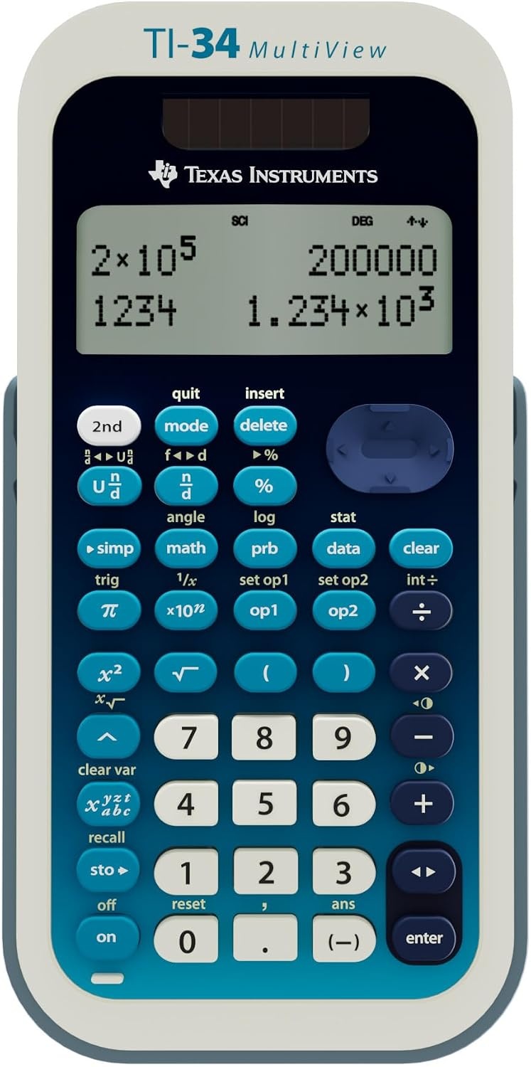 image:imageTexas Instruments TI34 MultiView Scientific CalculatorBlue White