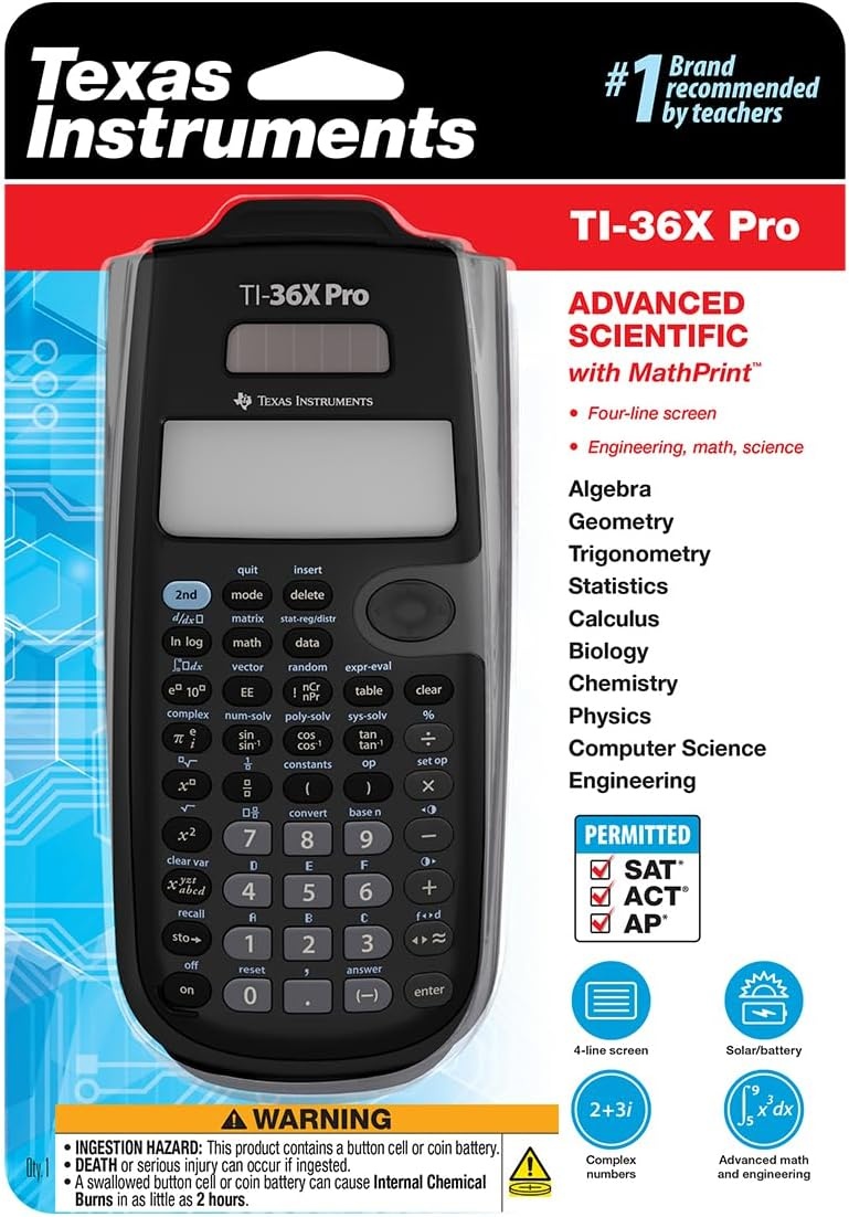 image:imageTexas Instruments TI36X Pro EngineeringScientific Calculator 97 Inch Black