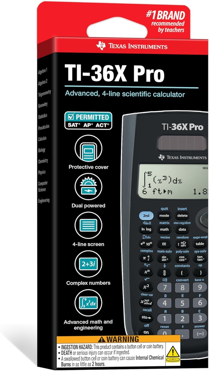 image:imageTexas Instruments TI36X Pro EngineeringScientific Calculator 97 Inch Black