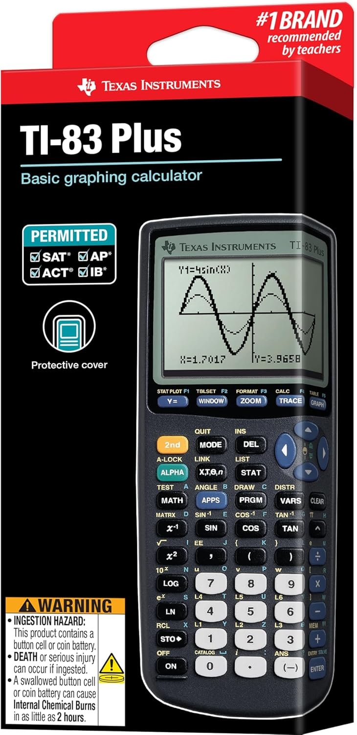 image:imageTexas Instruments TI83 Plus Graphing Calculator Gray Standard