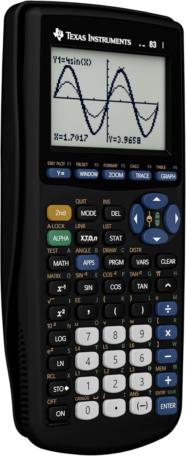 image:imageTexas Instruments TI83 Plus Graphing Calculator Gray Standard