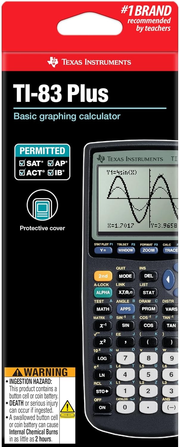 image:imageTexas Instruments TI83 Plus Graphing Calculator Gray Standard