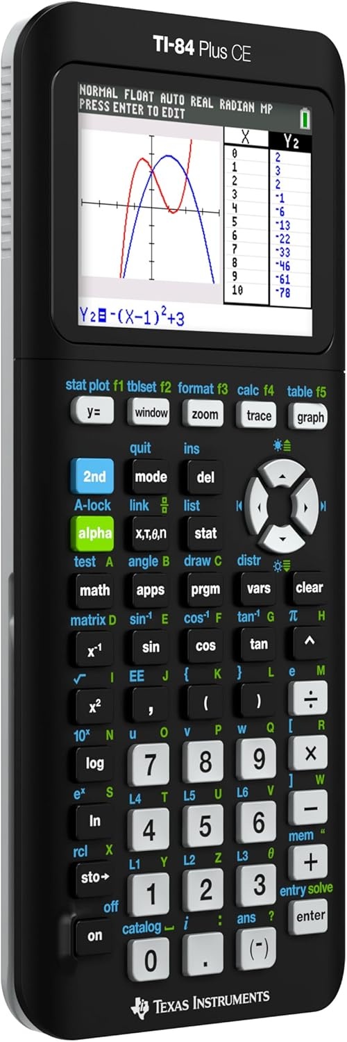 image:imageTexas Instruments TI84 Plus CE Color Graphing Calculator BlackBlack