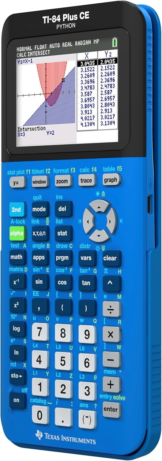 image:imageTexas Instruments TI84 Plus CE Color Graphing Calculator BlackBlue