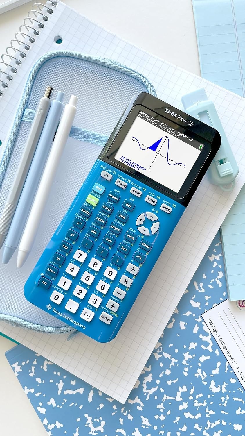 image:imageTexas Instruments TI84 Plus CE Color Graphing Calculator BlackBlue
