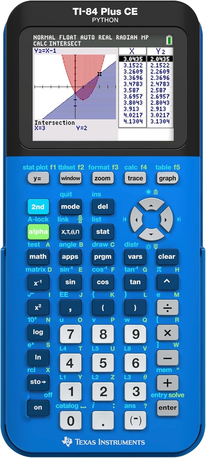 image:imageTexas Instruments TI84 Plus CE Color Graphing Calculator BlackBlue