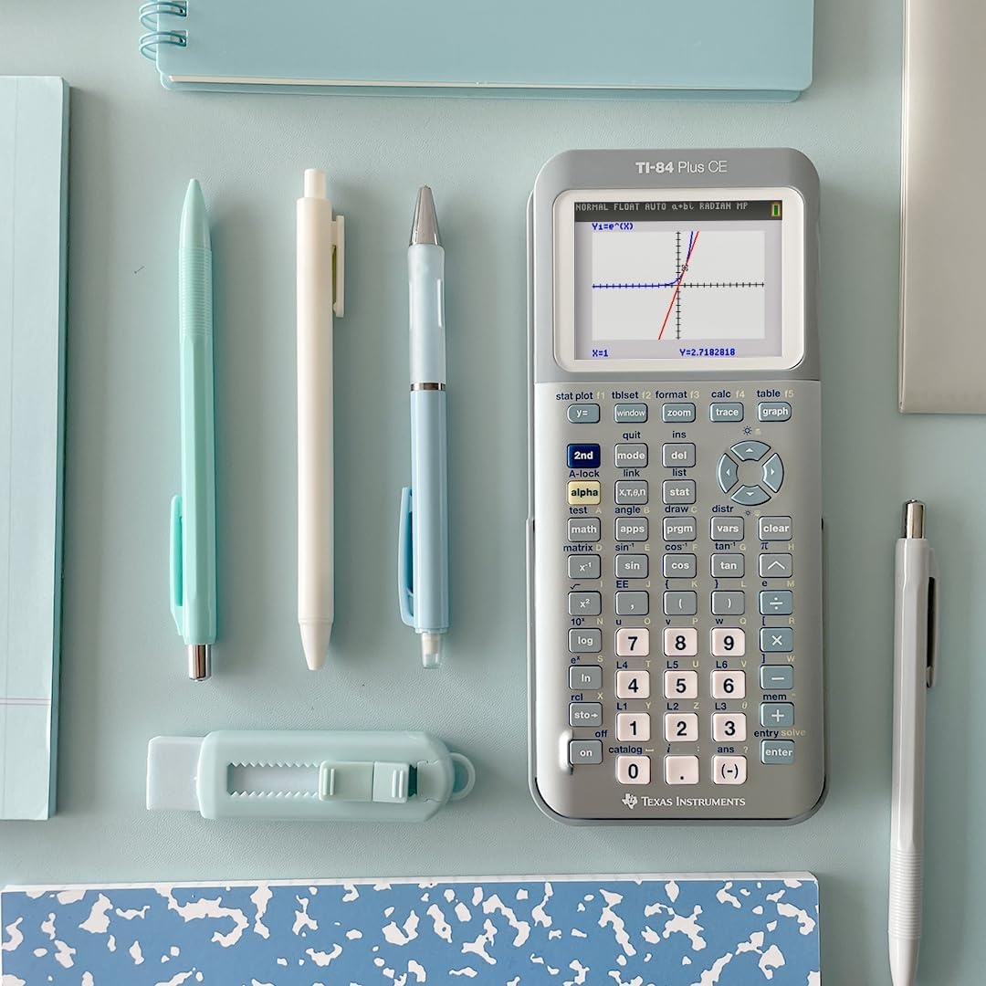 image:imageTexas Instruments TI84 Plus CE Color Graphing Calculator BlackFractal Frost
