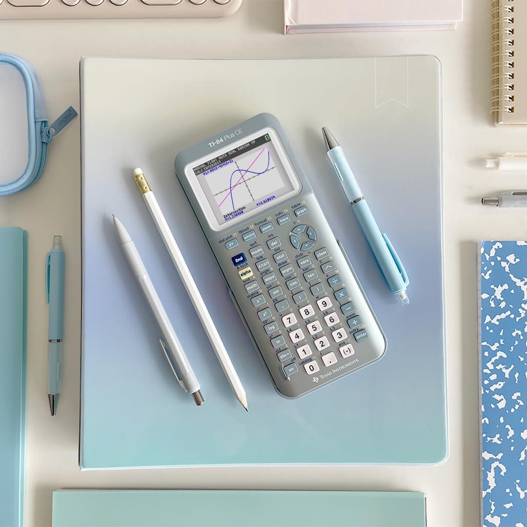 image:imageTexas Instruments TI84 Plus CE Color Graphing Calculator BlackFractal Frost