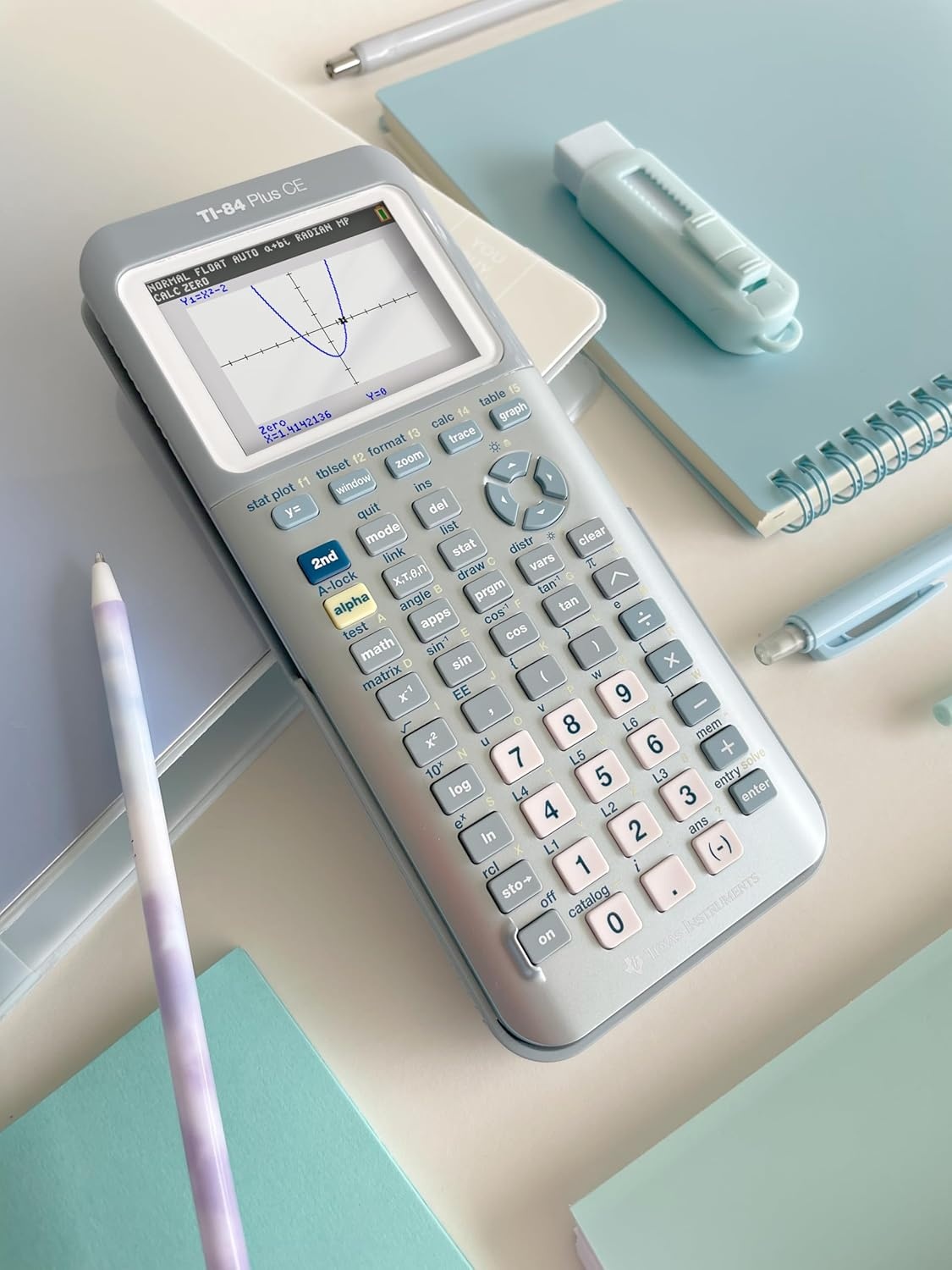 image:imageTexas Instruments TI84 Plus CE Color Graphing Calculator BlackFractal Frost