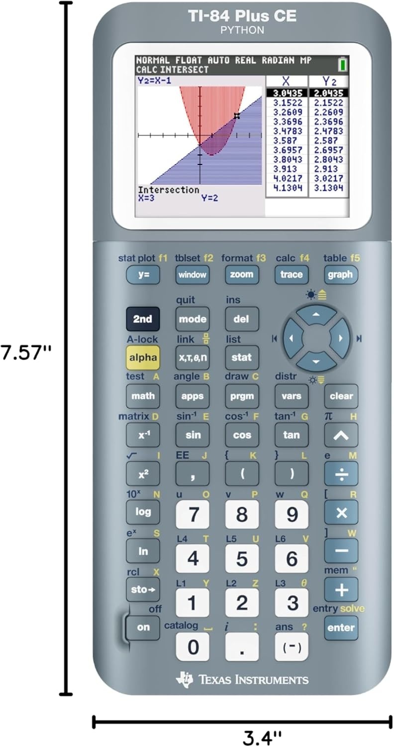 image:imageTexas Instruments TI84 Plus CE Color Graphing Calculator BlackFractal Frost