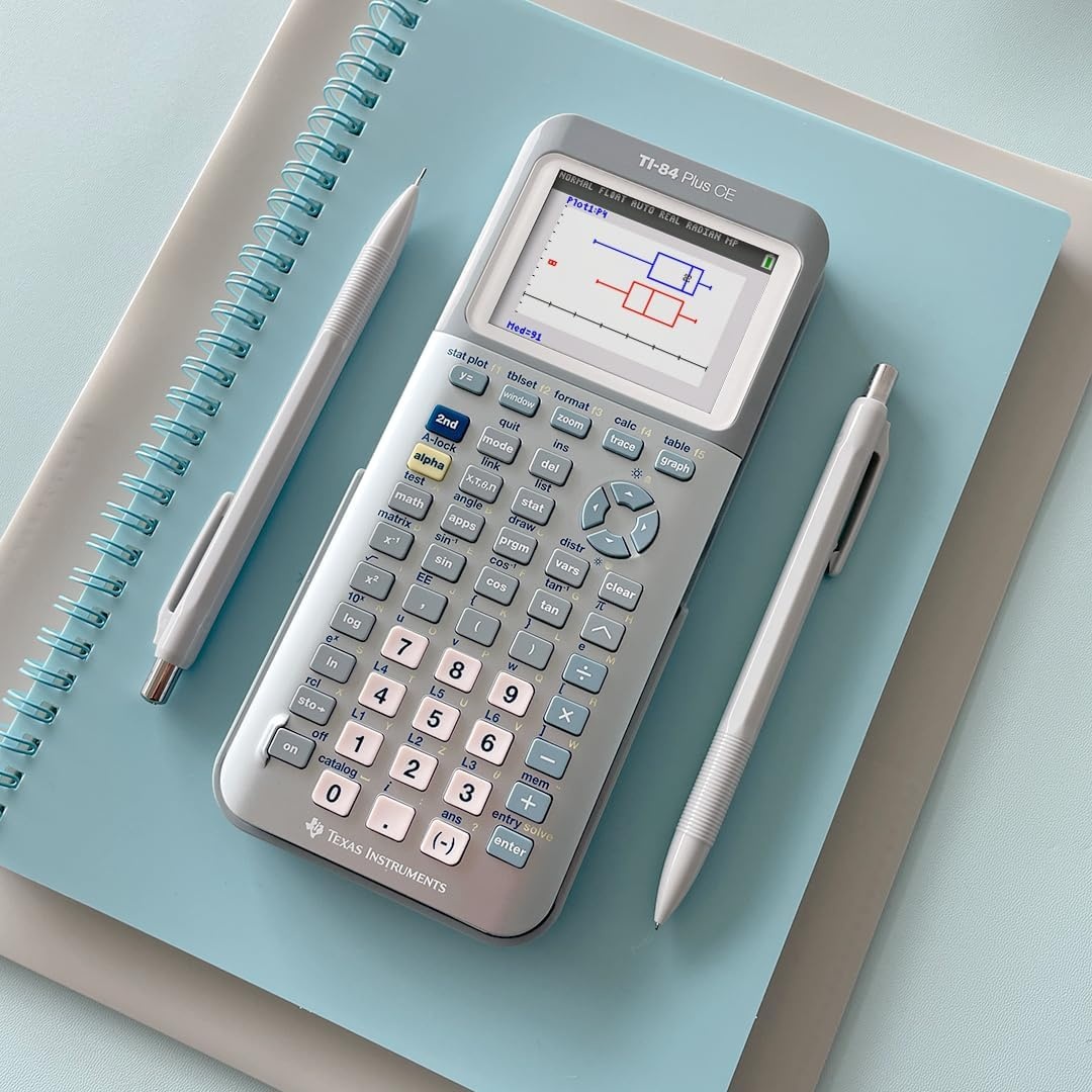 image:imageTexas Instruments TI84 Plus CE Color Graphing Calculator BlackFractal Frost