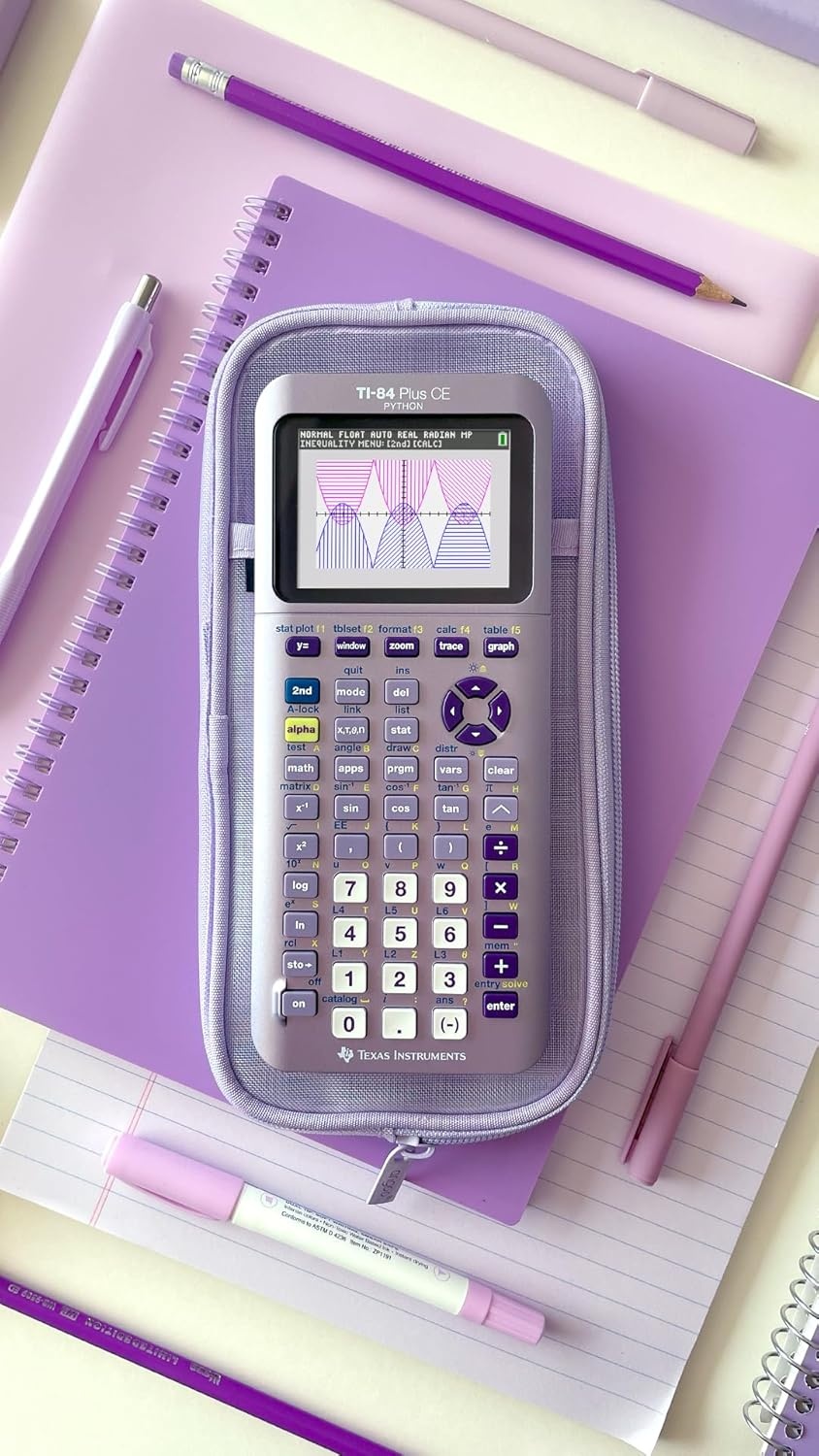 image:imageTexas Instruments TI84 Plus CE Color Graphing Calculator BlackInfinitely Iris Purple