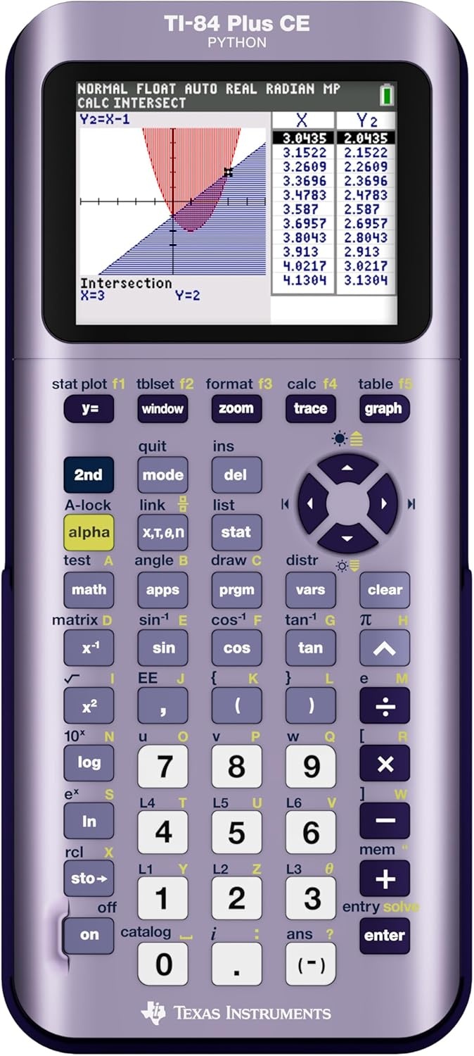image:imageTexas Instruments TI84 Plus CE Color Graphing Calculator BlackInfinitely Iris Purple