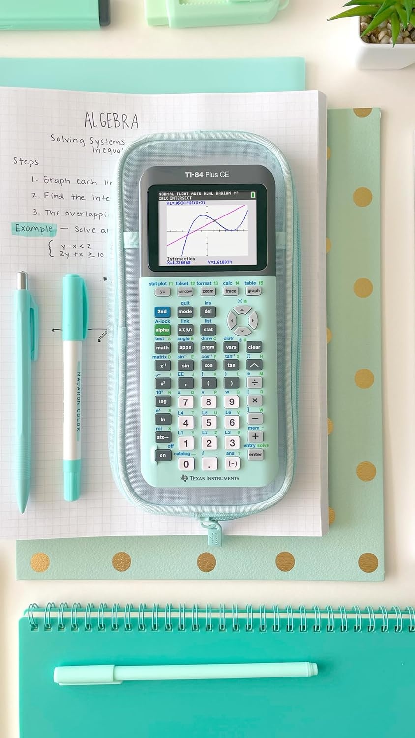 image:imageTexas Instruments TI84 Plus CE Color Graphing Calculator BlackMint