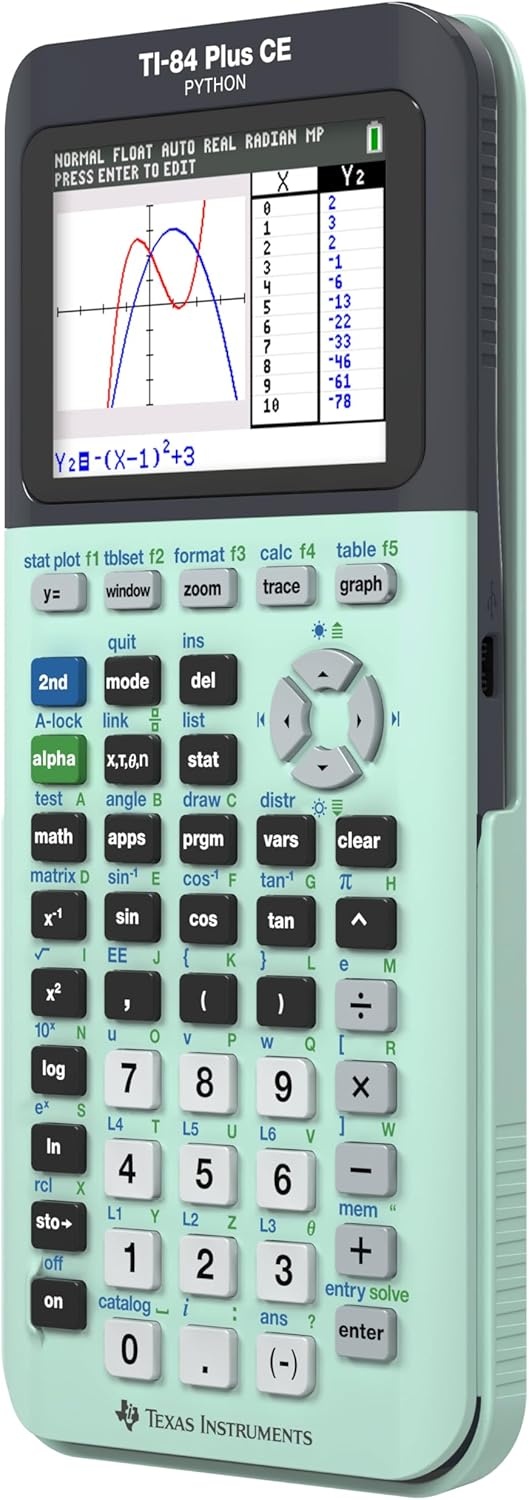image:imageTexas Instruments TI84 Plus CE Color Graphing Calculator BlackMint