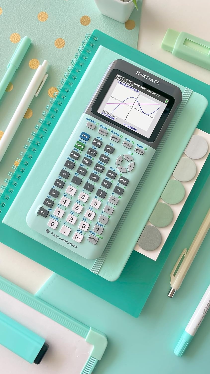 image:imageTexas Instruments TI84 Plus CE Color Graphing Calculator BlackMint