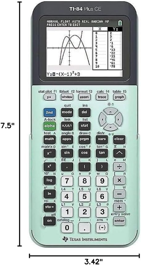 image:imageTexas Instruments TI84 Plus CE Color Graphing Calculator BlackMint