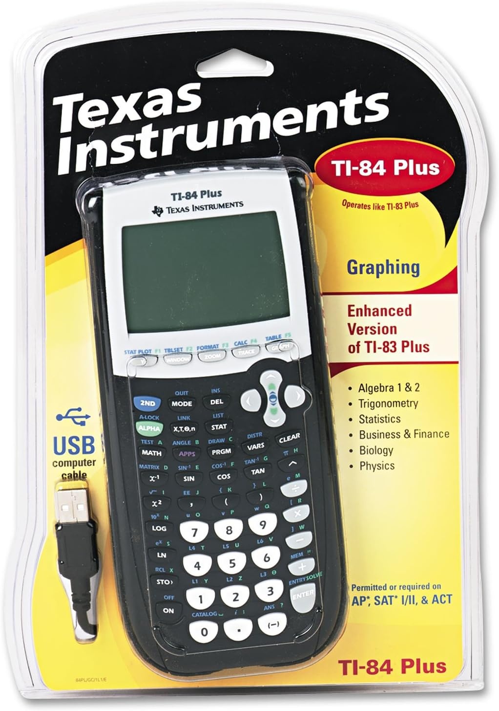 image:imageTexas Instruments TI84 Plus Graphics Calculator Black 320 x 240 pixels 28 diagonal