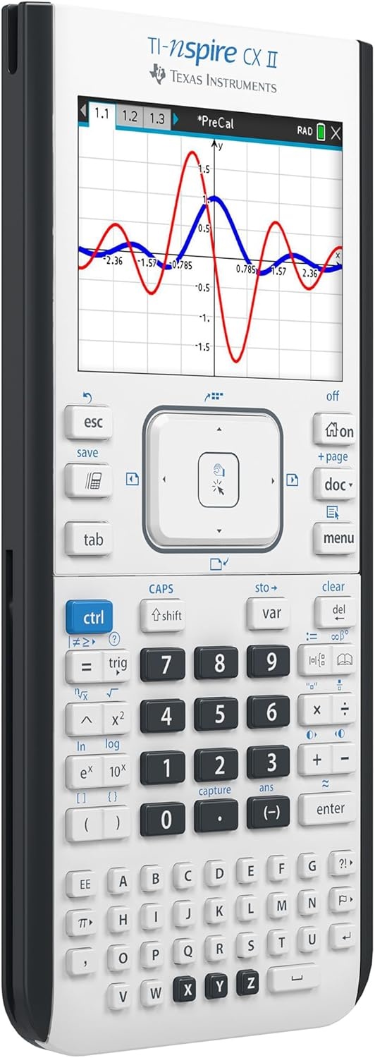 image:imageTexas Instruments TINspire CX II Color Graphing Calculator with Student Software PCMac White 354 x 748