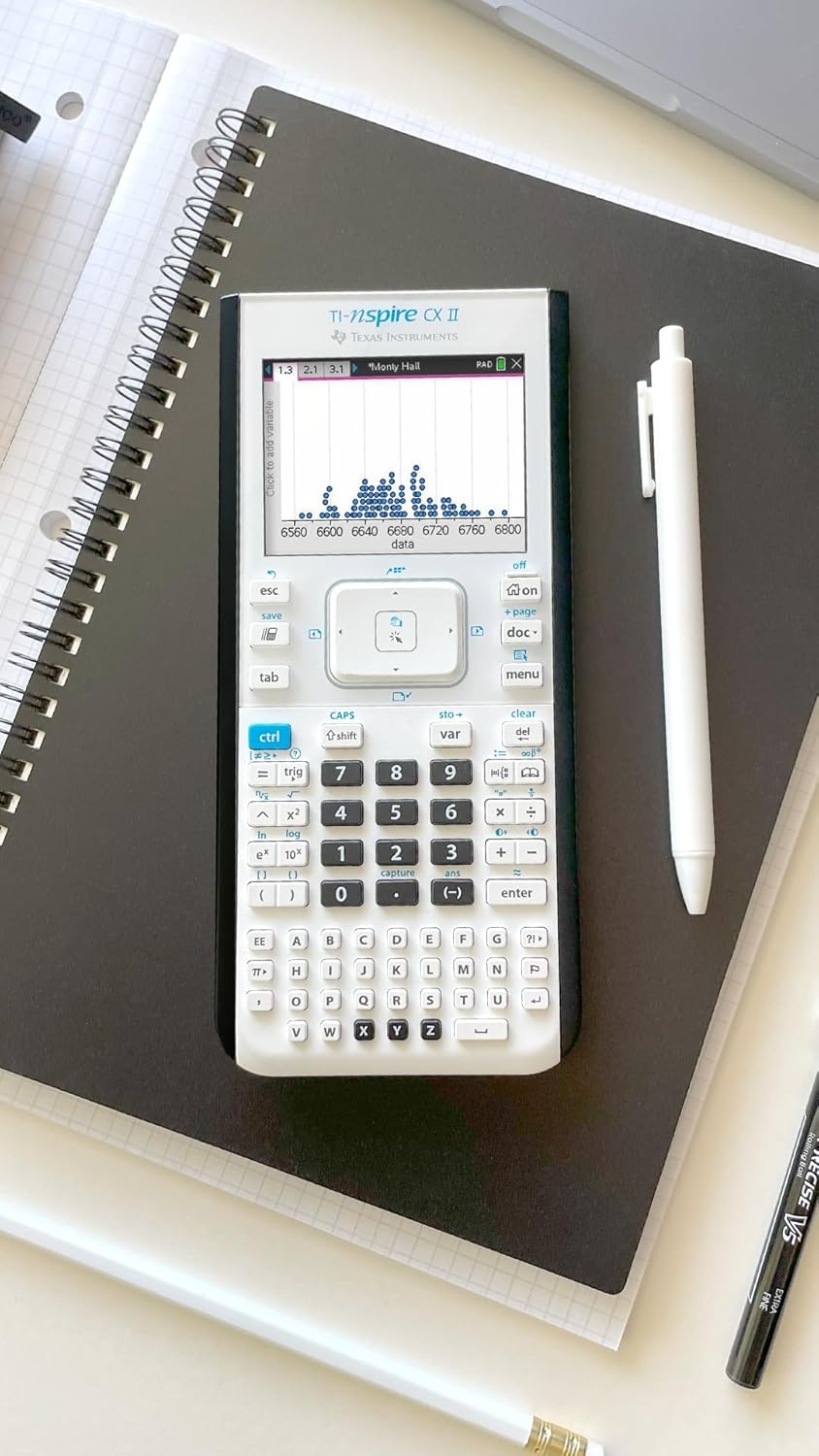 image:imageTexas Instruments TINspire CX II Color Graphing Calculator with Student Software PCMac White 354 x 748