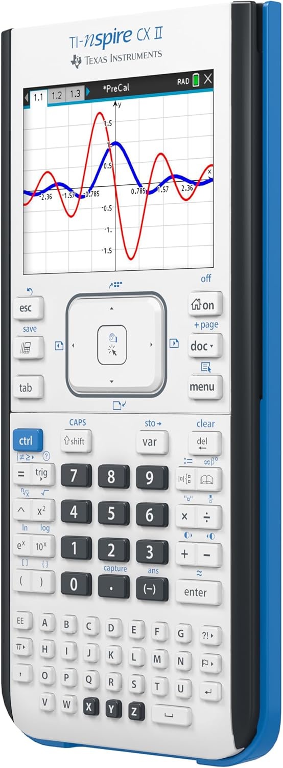 image:imageTexas Instruments TINspire CX II Color Graphing Calculator with Student Software PCMac White 354 x 748
