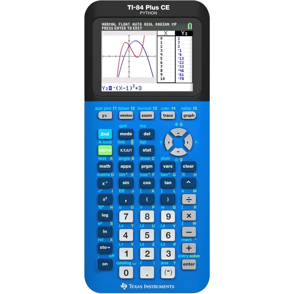 image:imageTexas Instruments TI84 Plus CE Color Graphing Calculator BlackBlue