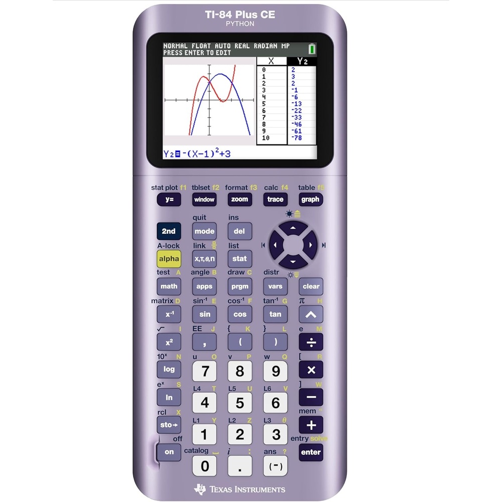 image:imageTexas Instruments TI84 Plus CE Color Graphing Calculator BlackInfinitely Iris Purple
