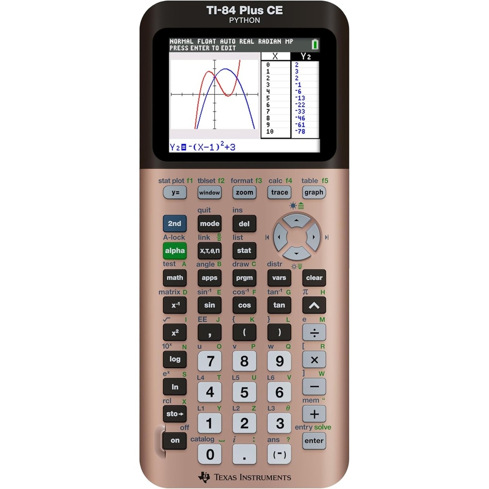 image:imageTexas Instruments TI84 Plus CE Color Graphing Calculator BlackRose Gold