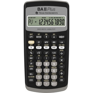 Texas Instruments IIBAPL/TBL/1L1 BA II Plus Financial Calculator, Black, small