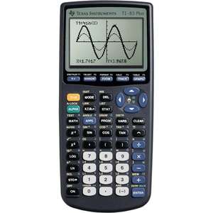 Texas Instruments TI-83 Plus Graphing Calculator, Gray, Standard