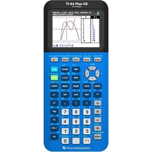 Texas Instruments TI-84 Plus CE Color Graphing Calculator, Black(Blue)