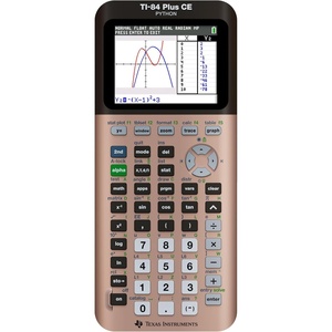 Texas Instruments TI-84 Plus CE Color Graphing Calculator, Black(Rose Gold)